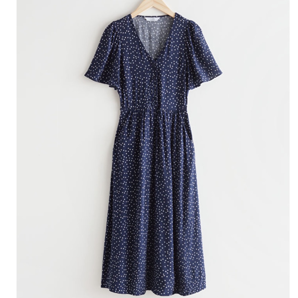 & other stories flutter sleeve  dress